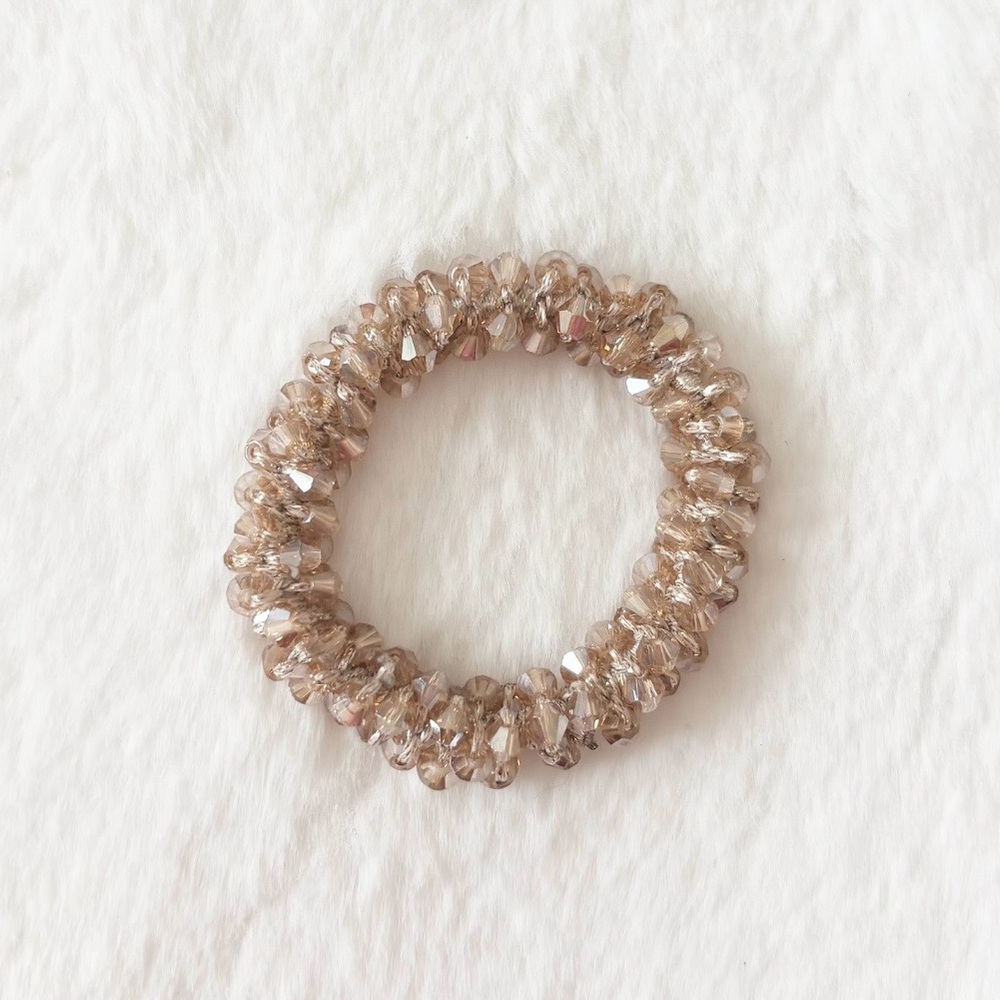 5/$15 🩷 MUST BUNDLE Y2K Sparkling Beaded Hair Tie/Bracelet